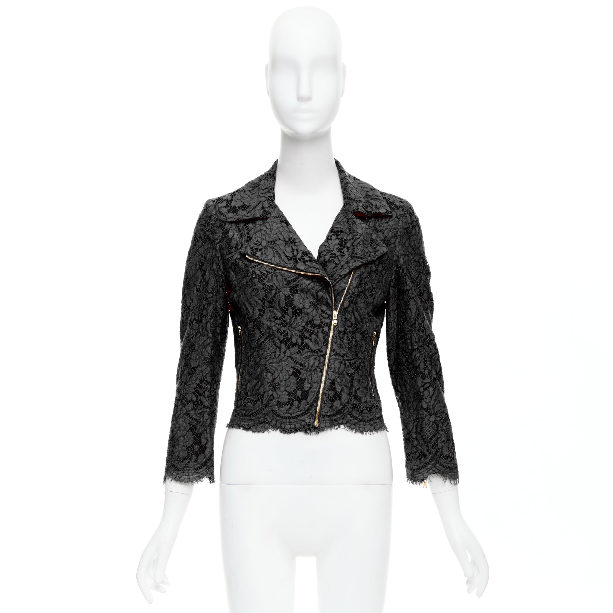 Msgm Black Biker Jacket - Image 12