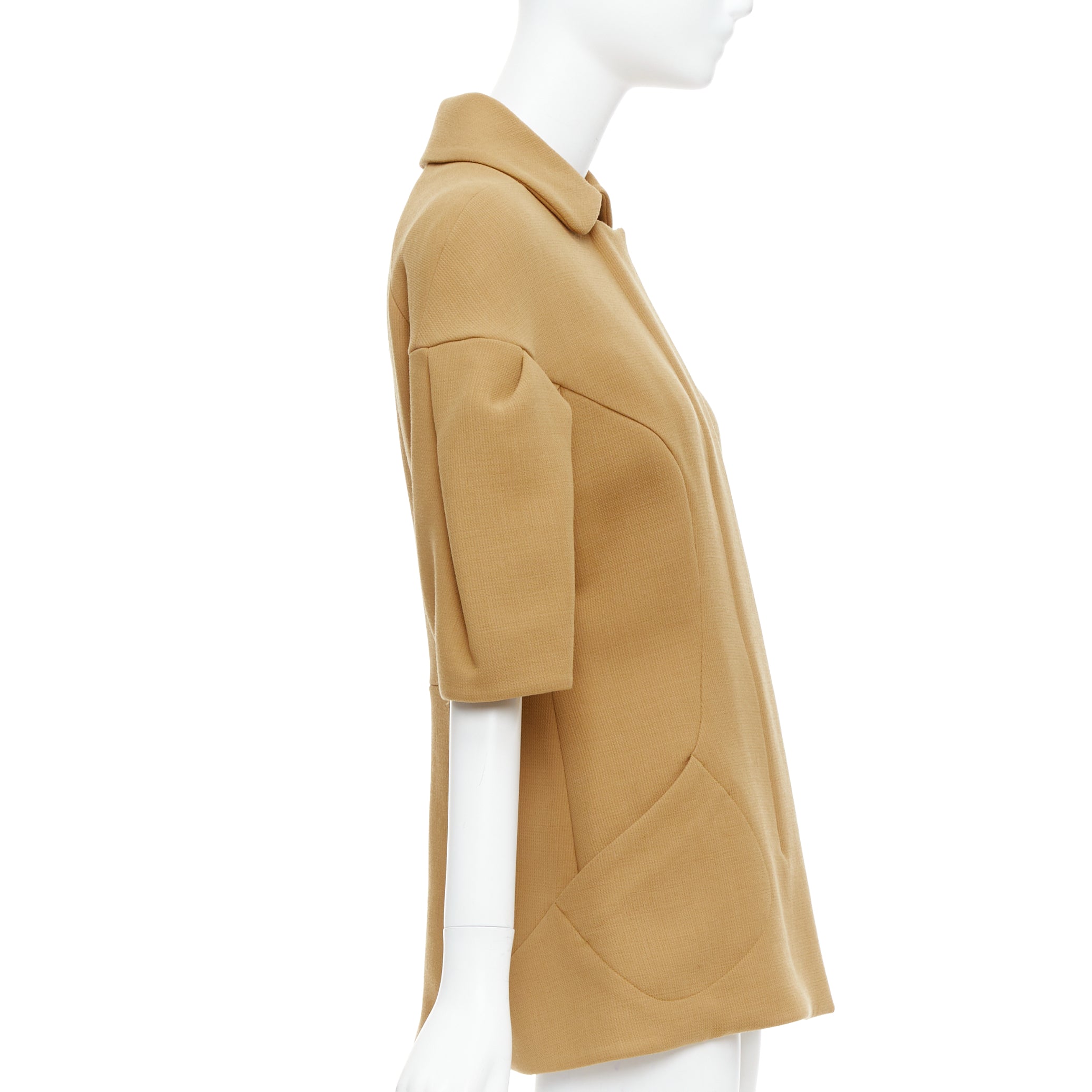 Marni Camel Puff Coat - Side view