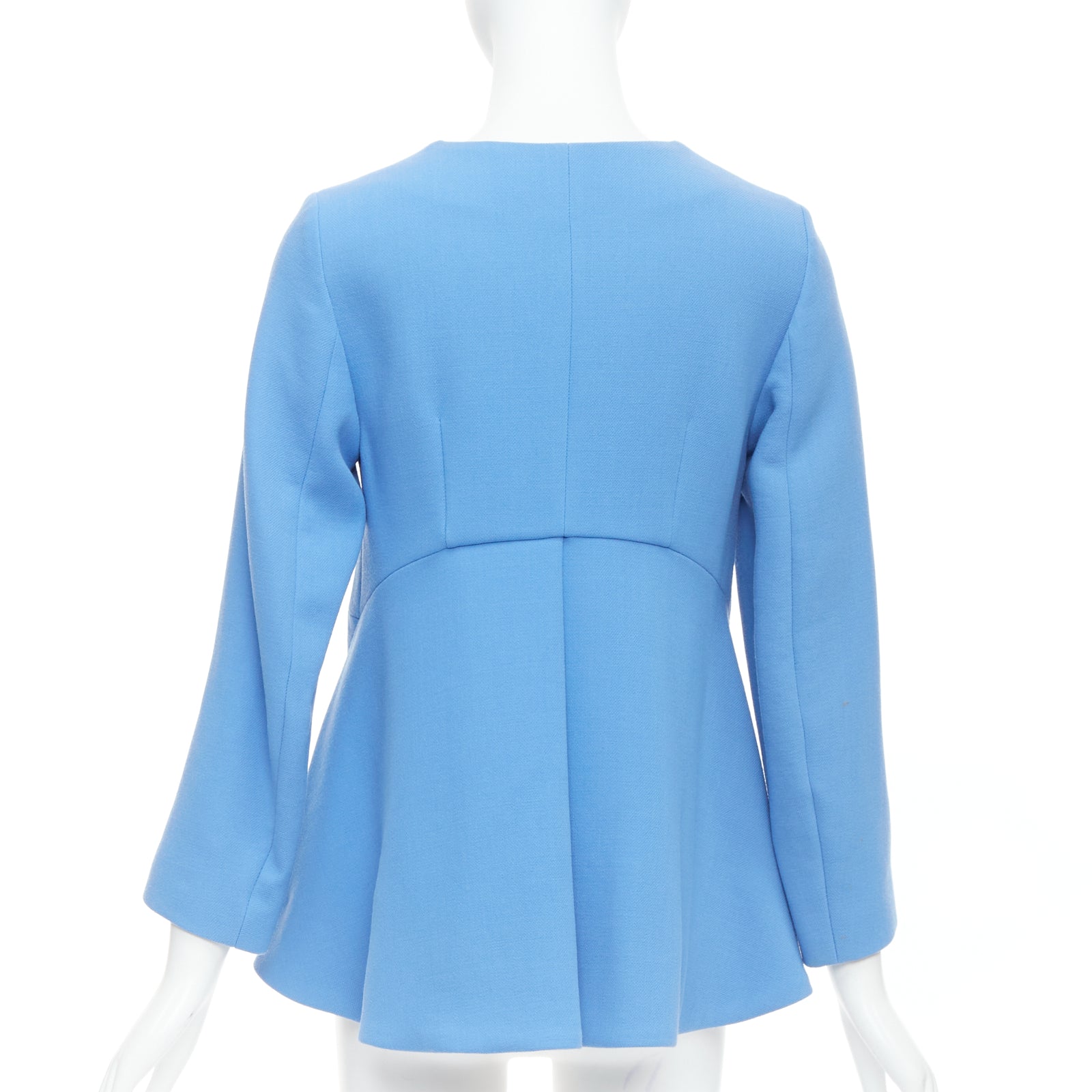 Marni Blue Peplum Coat - Back view