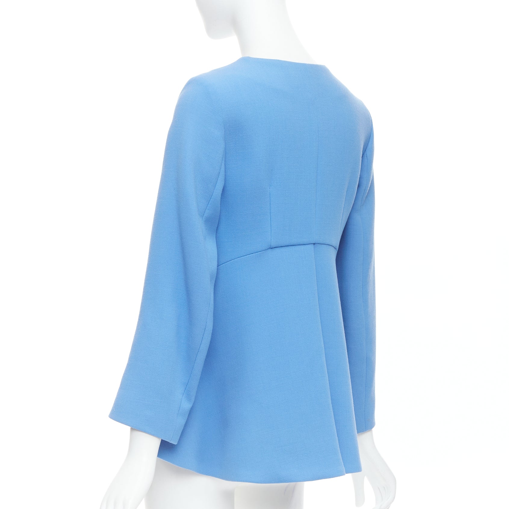Marni Blue Peplum Coat - Detail 1