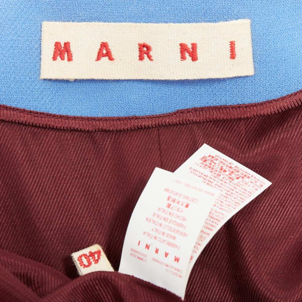 Marni Blue Peplum Coat - Image 11