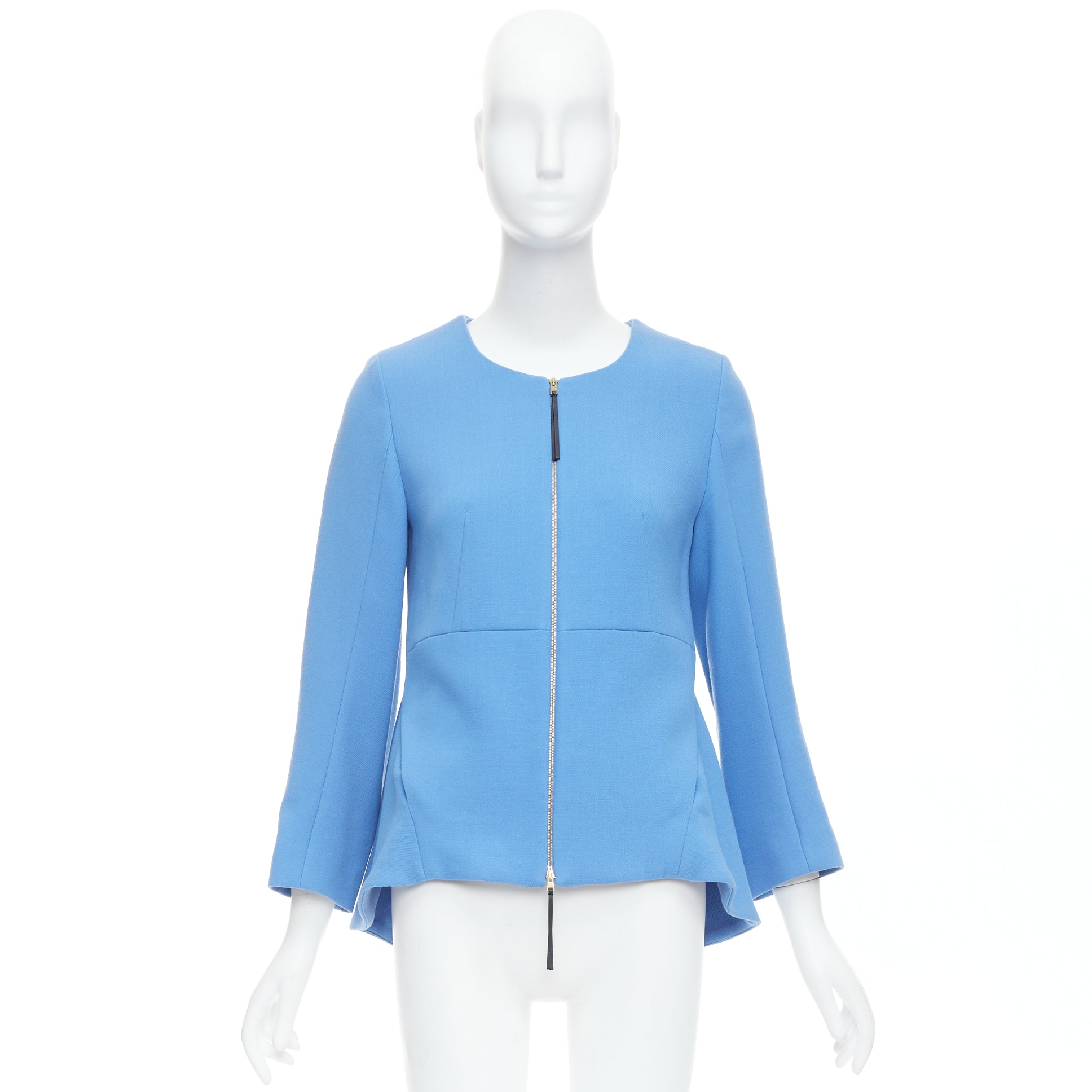 Marni Blue Peplum Coat - Image 12