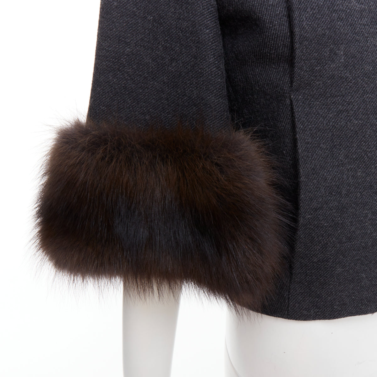 Marni Grey Cropped Jacket - Back view