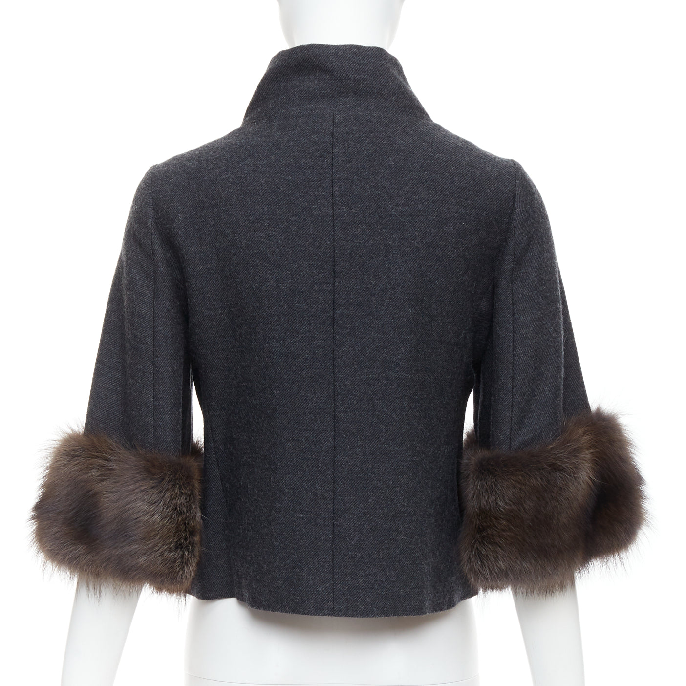 Marni Grey Cropped Jacket - Detail 1