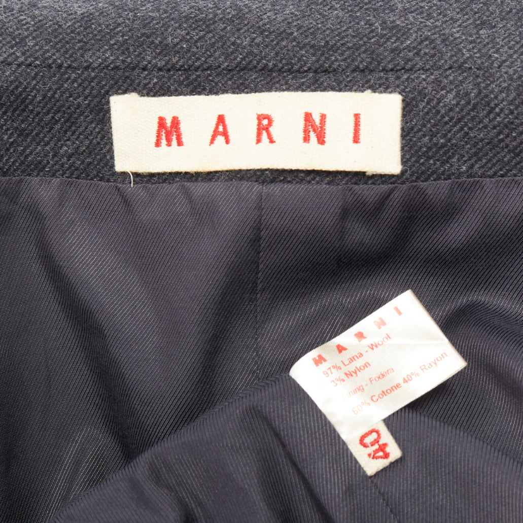 Marni Grey Cropped Jacket - Image 11