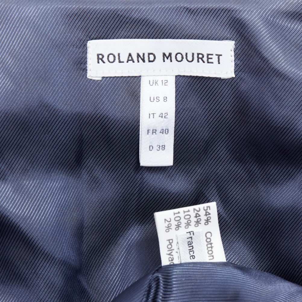Roland Mouret Navy Tweed Coat - Image 11