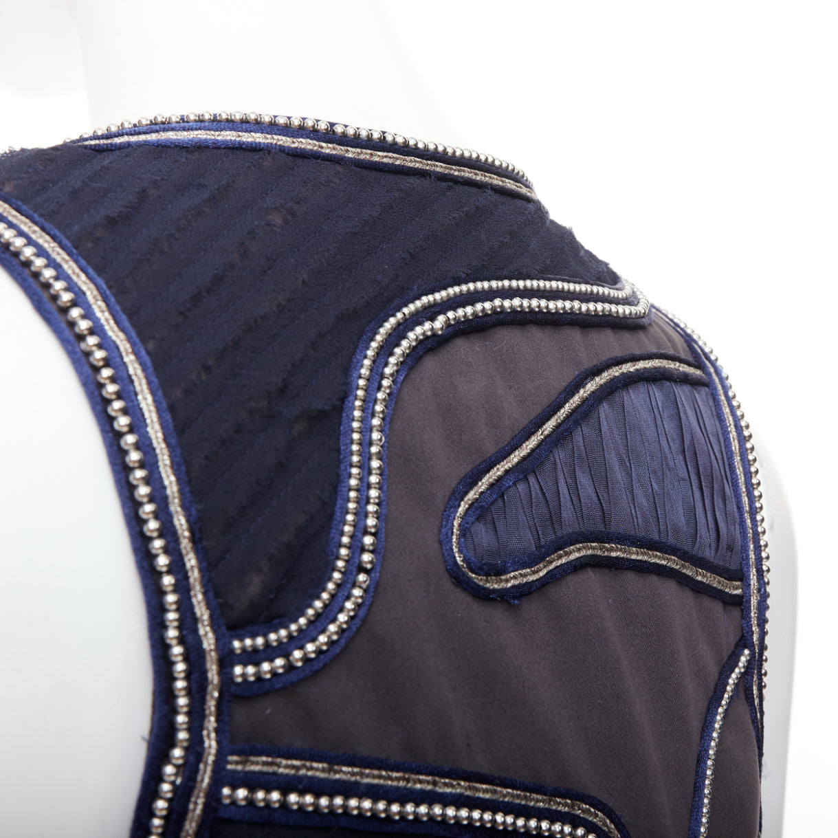 3.1 Phillip Lim Blue Studded Vest - Back view