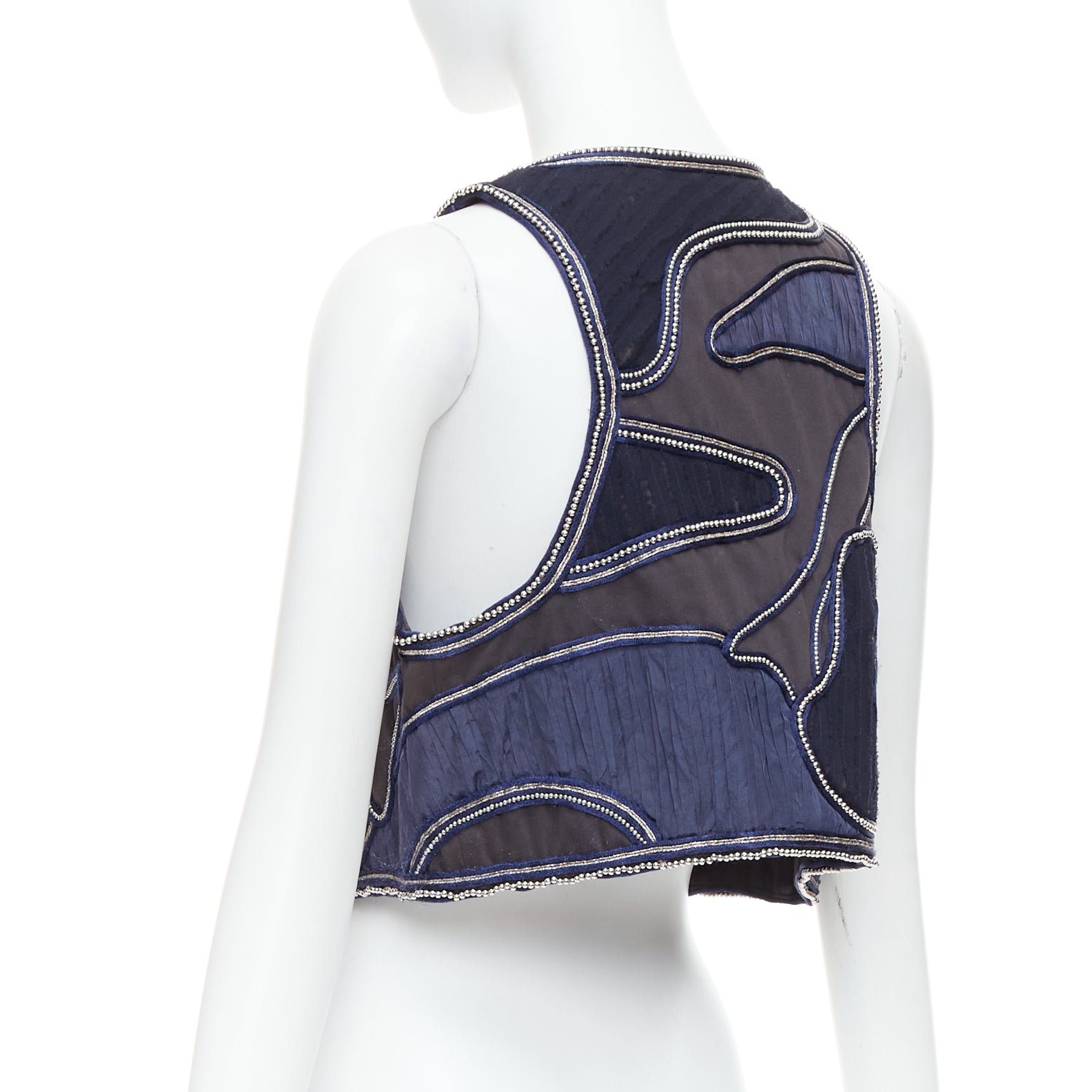3.1 Phillip Lim Blue Studded Vest - Detail 1