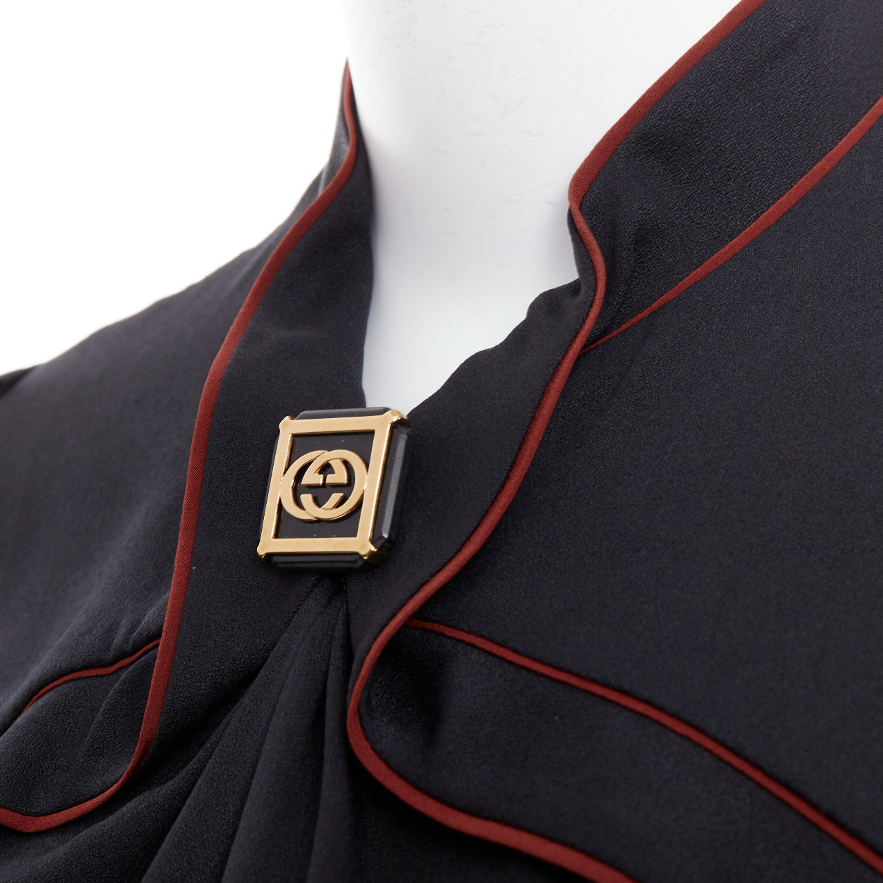 Gucci Silk GG Charm Top - Back view