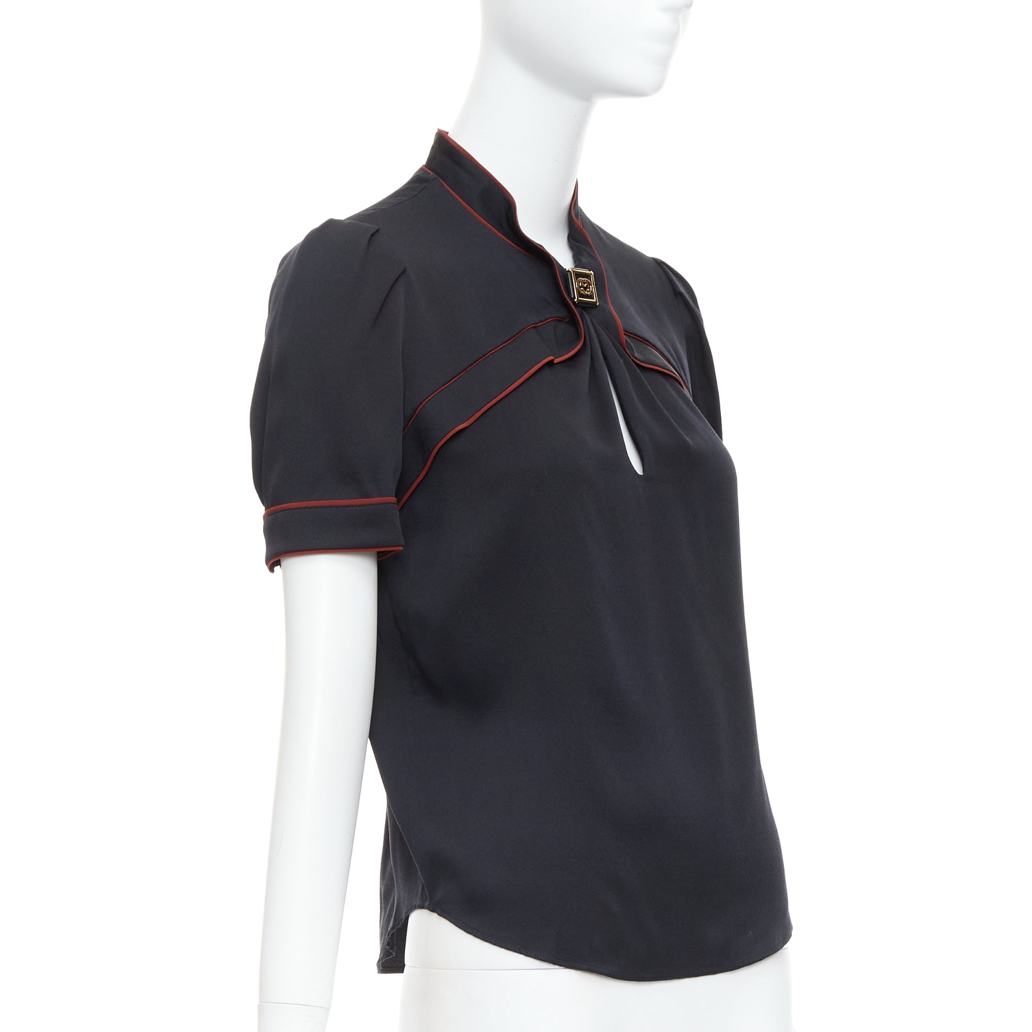 Gucci Silk GG Charm Top - Image 6