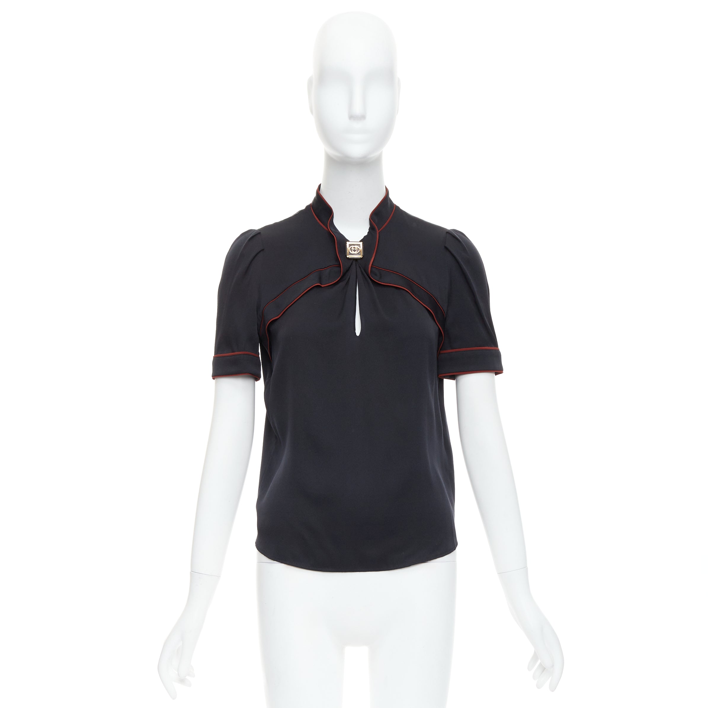 Gucci Silk GG Charm Top - Image 11