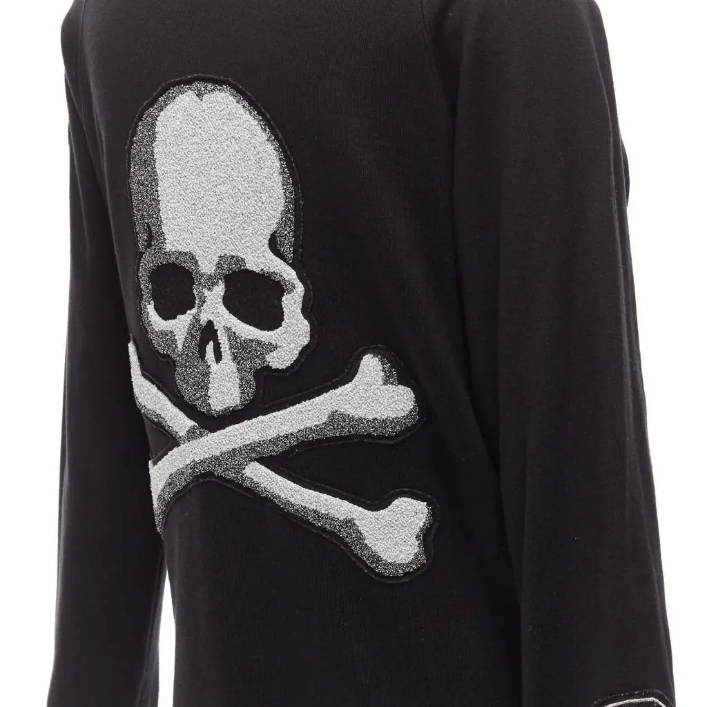 Mastermind Japan Skull Patch Cardigan Black Cotton Never worn - Back View