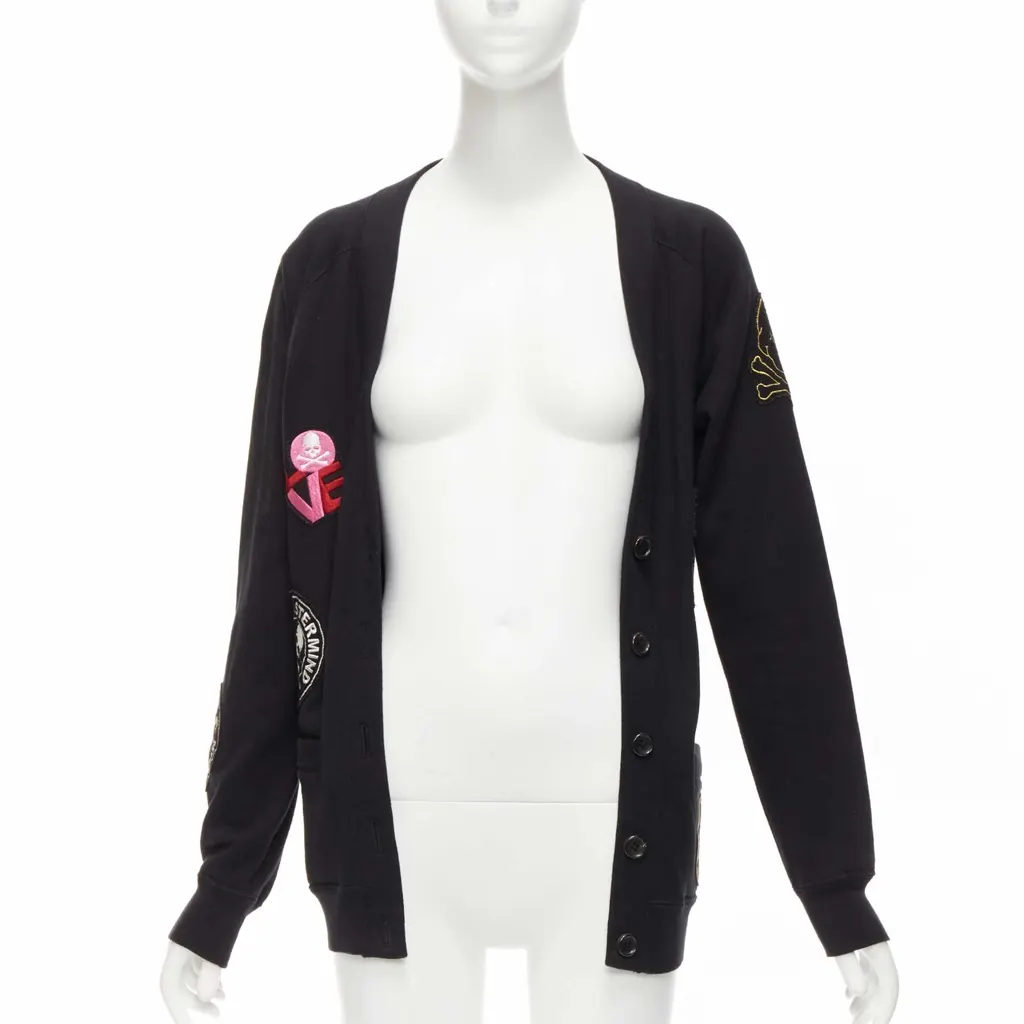 Mastermind Japan Skull Patch Cardigan Black Cotton Never worn - Inside View