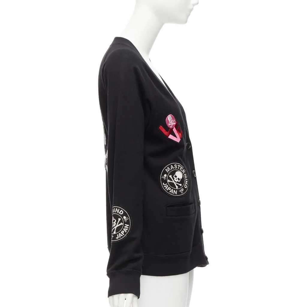Mastermind Japan Skull Patch Cardigan Black Cotton Never worn - Box View