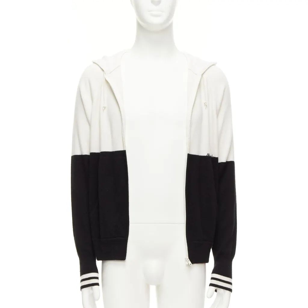 Loro Piana Logo Embroidery Hoodie Black Cashmere Good - Inside View