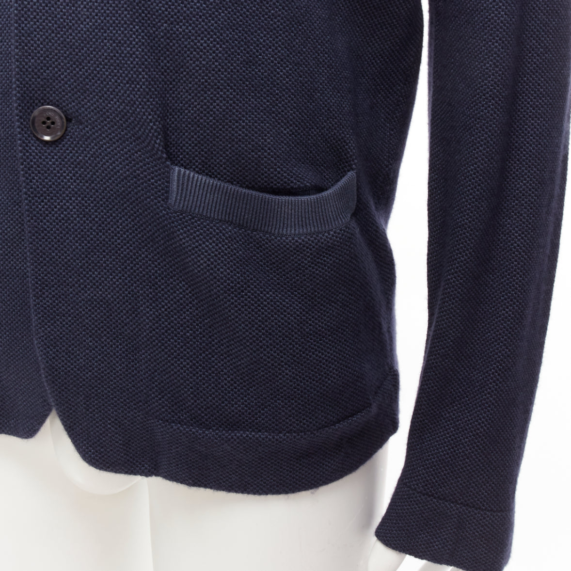 Loro Piana Navy Cashmere Cardigan - Back view
