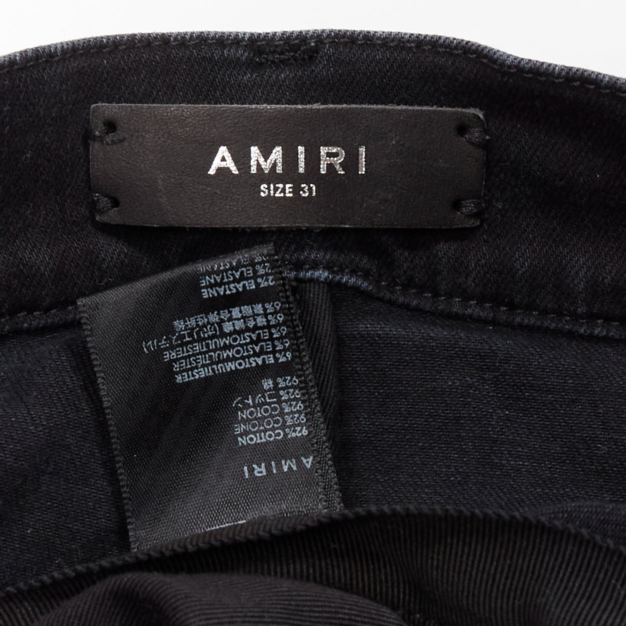 Amiri Charcoal Distressed Jeans - Image 10