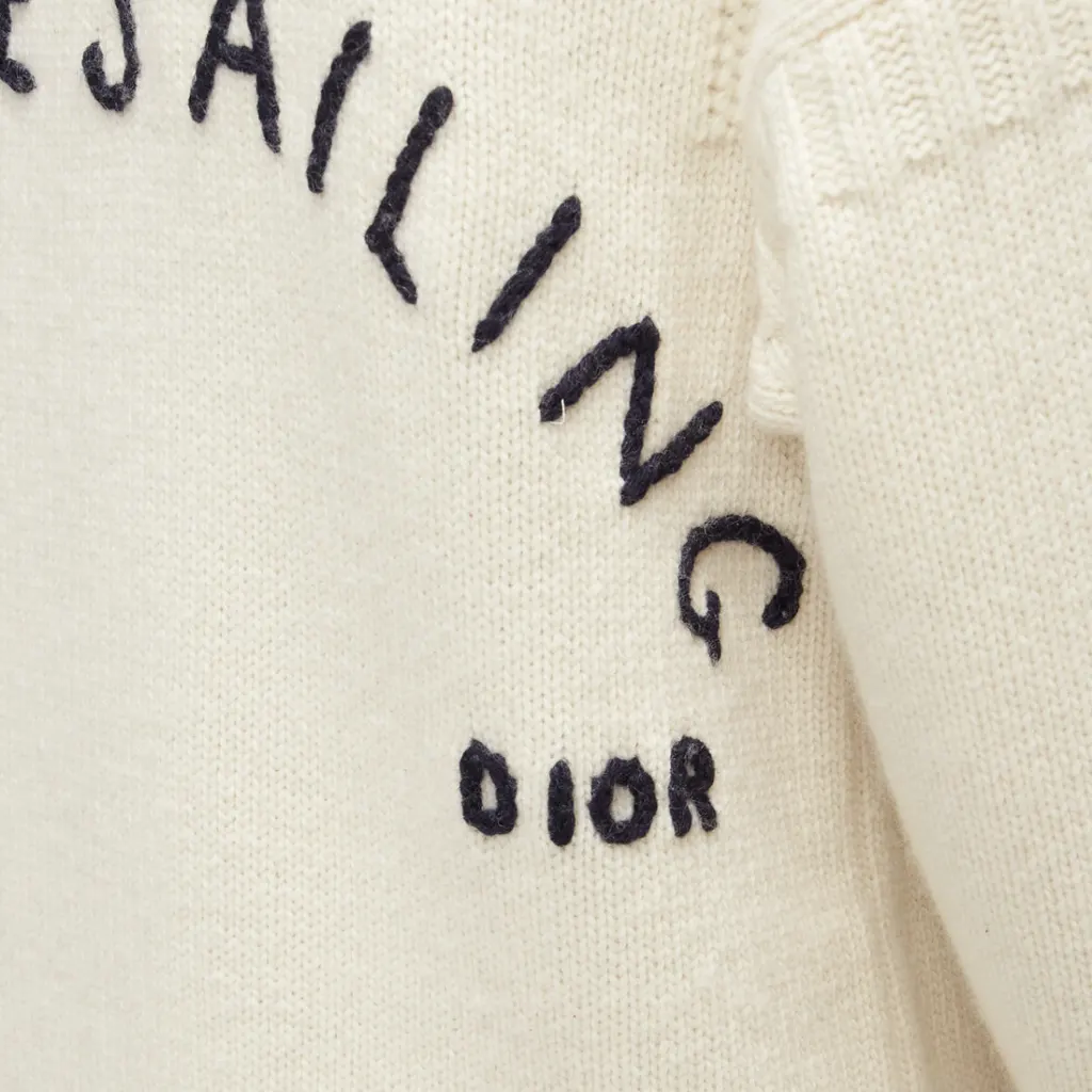 Dior Rather Be Sailing Ecru Wool Good - Back View
