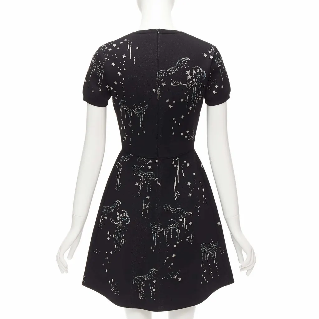 Valentino Glitter Cloud Dress Black Viscose Never worn - Box View