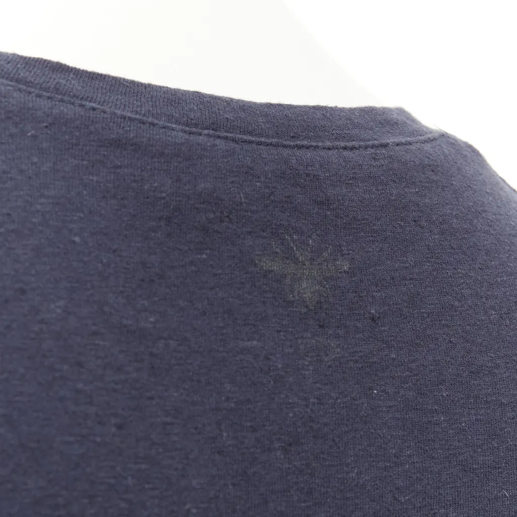 Dior Feminist Linen T-Shirt Navy Cotton Good - Back View