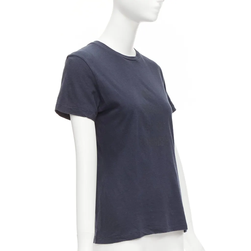 Dior Feminist Linen T-Shirt Navy Cotton Good - Inside View