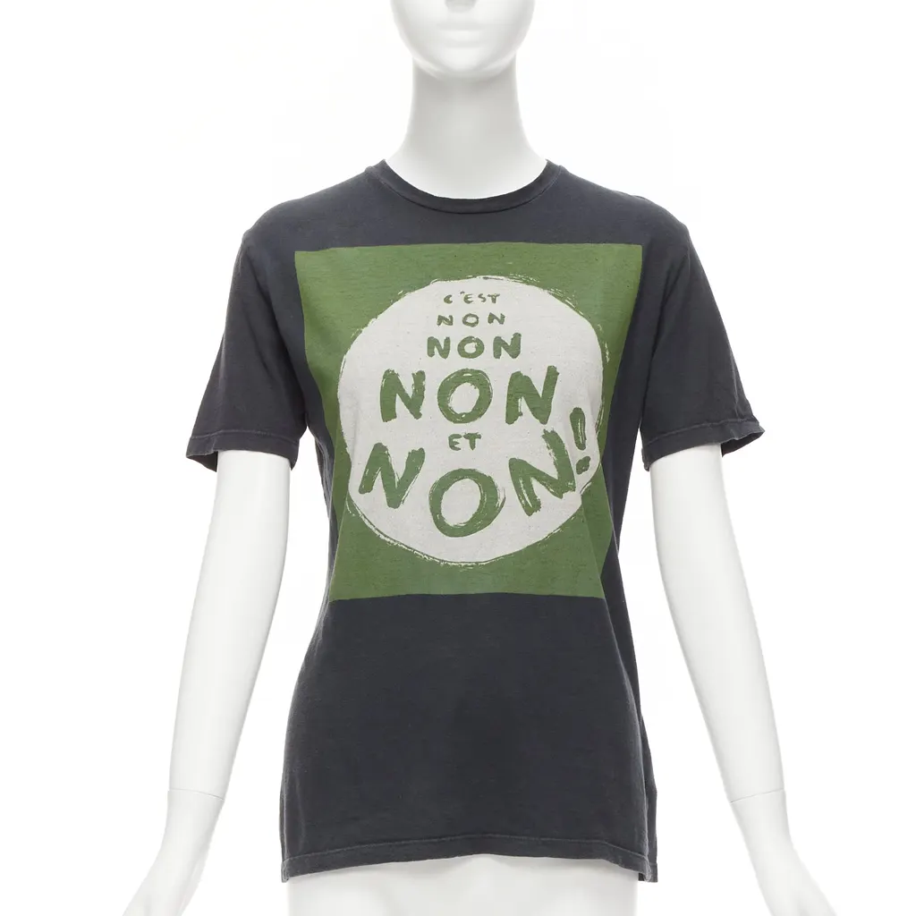Dior Gothic Linen T-Shirt Black Cotton Fair - Front View