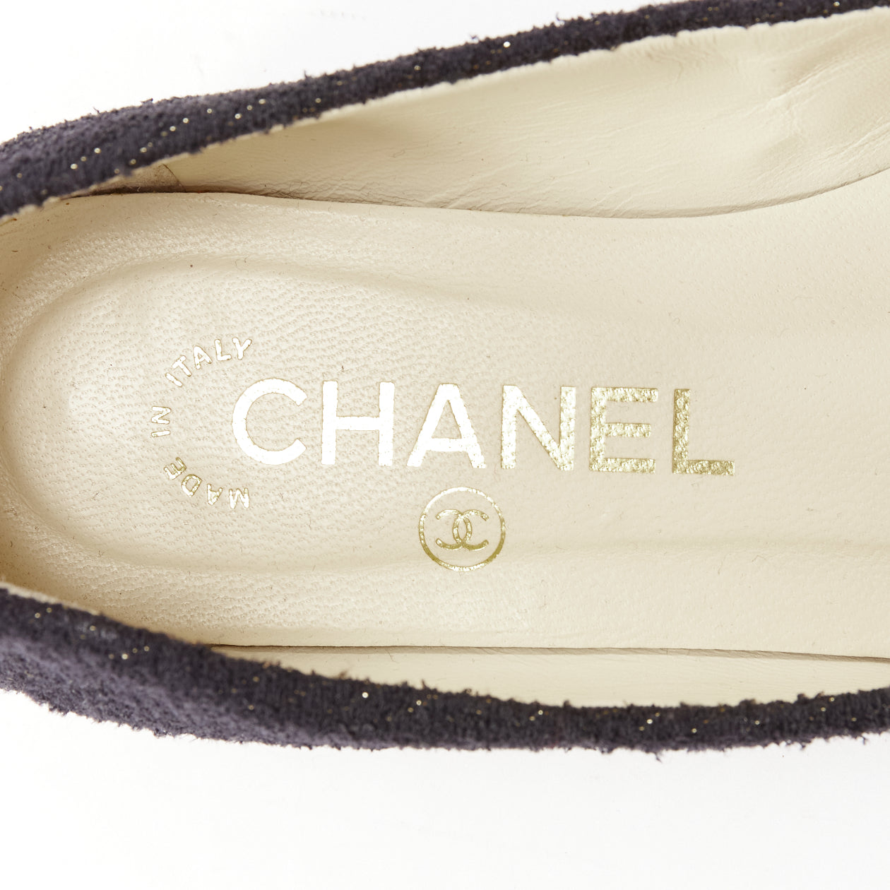Chanel Gold Embroidery Pointy Flats - Image 11