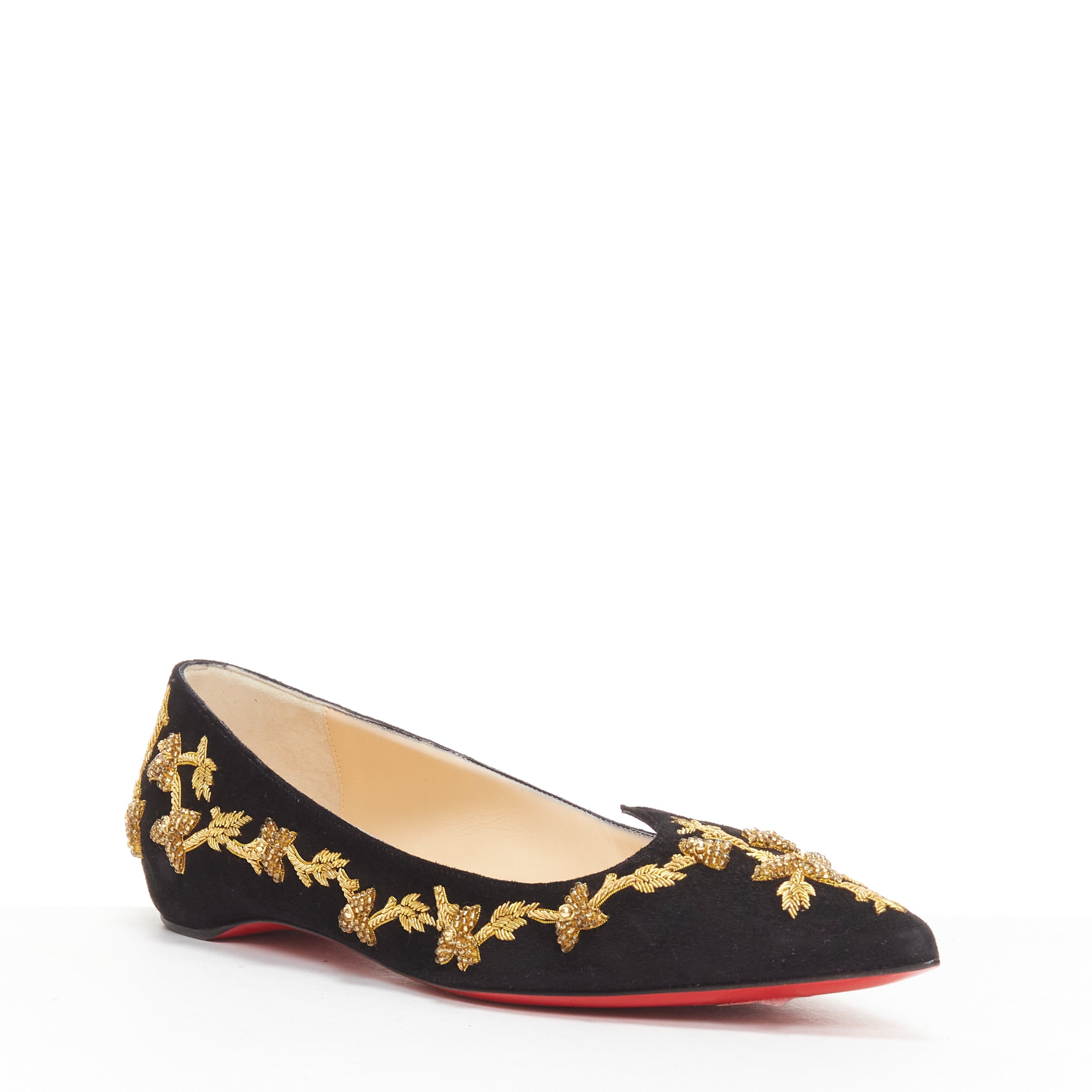 Christian Louboutin Patent Derby Flat Shoes - Image 6