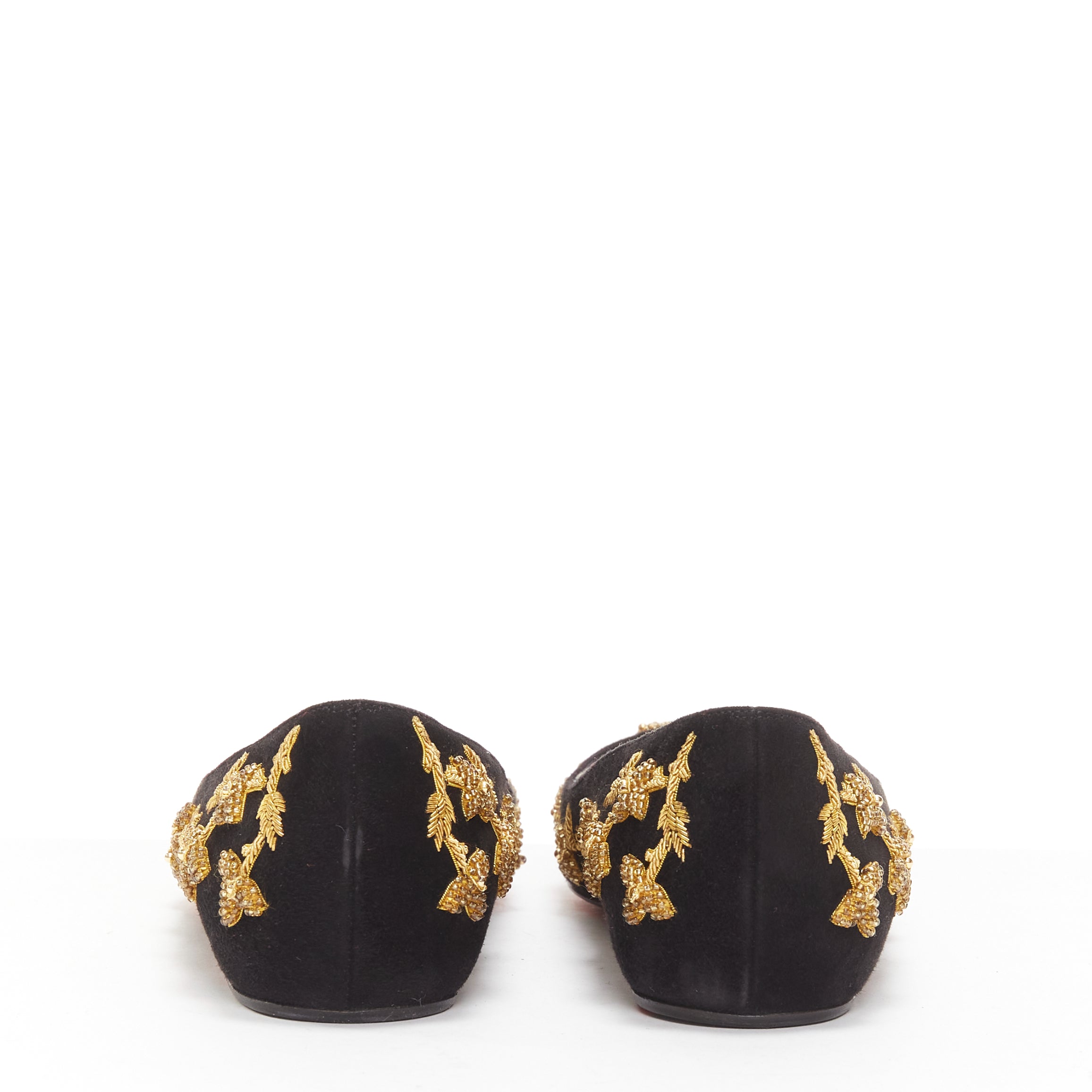 Christian Louboutin Patent Derby Flat Shoes - Side view