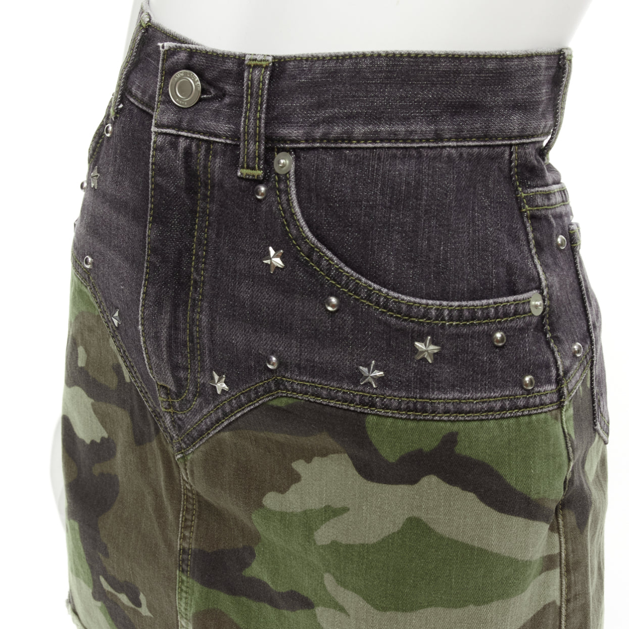 Saint Laurent Star Studded Skirt - Back view