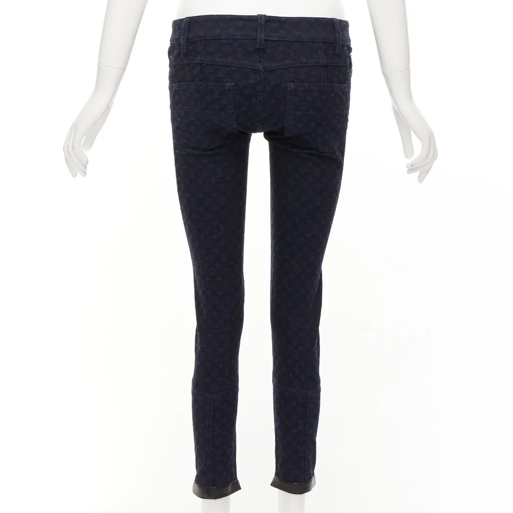 Louis Vuitton LV Trim Skinny Jeans Blue Cotton Very good - Box View