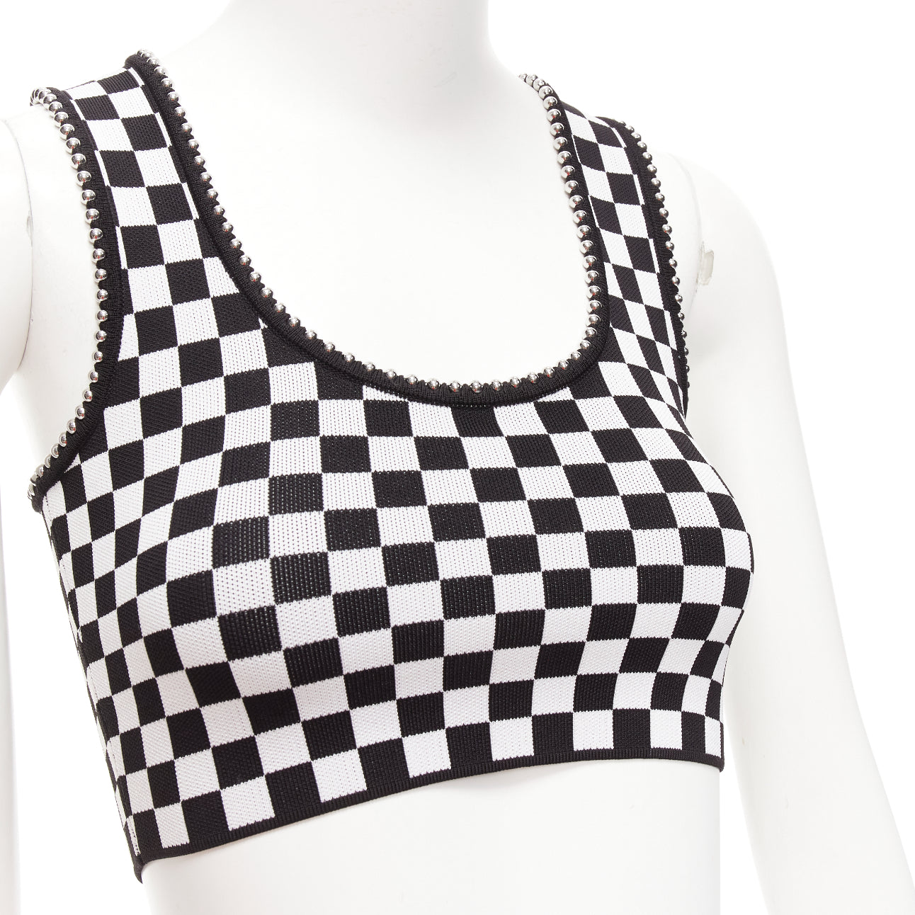 Alexander Wang Checker Studded Bra - Back view