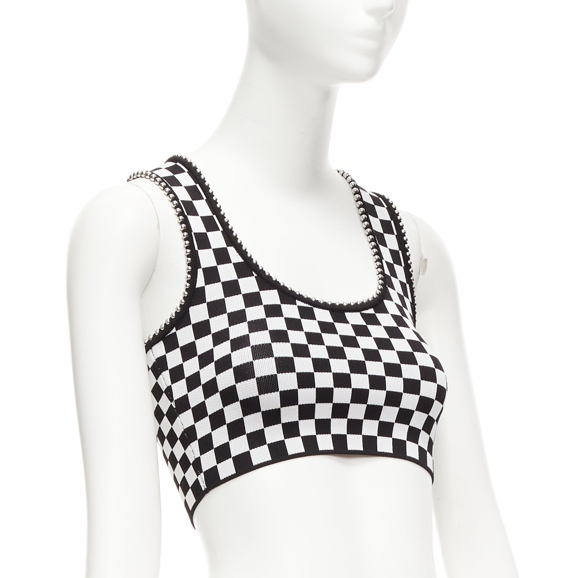Alexander Wang Checker Studded Bra - Image 6