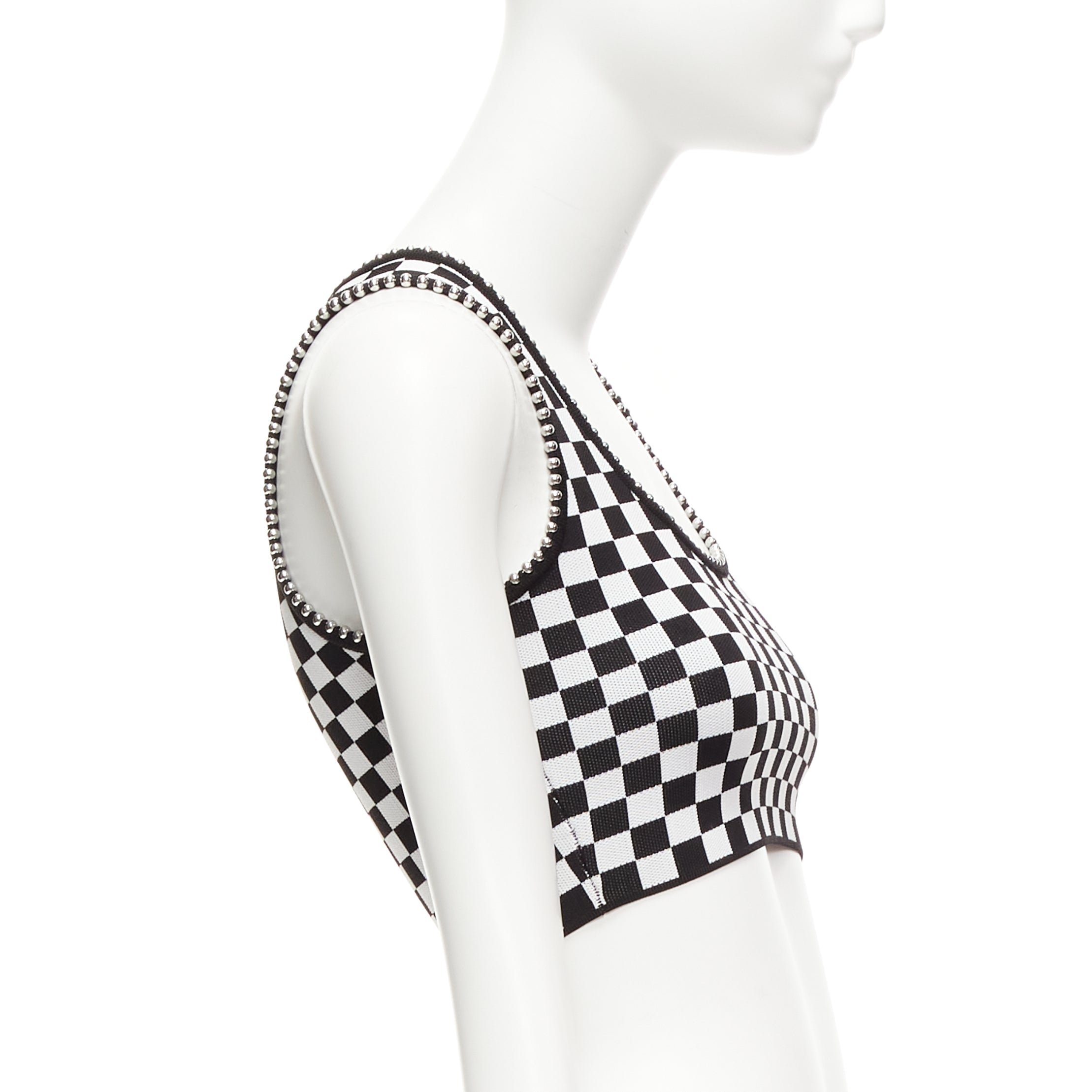 Alexander Wang Checker Studded Bra - 4