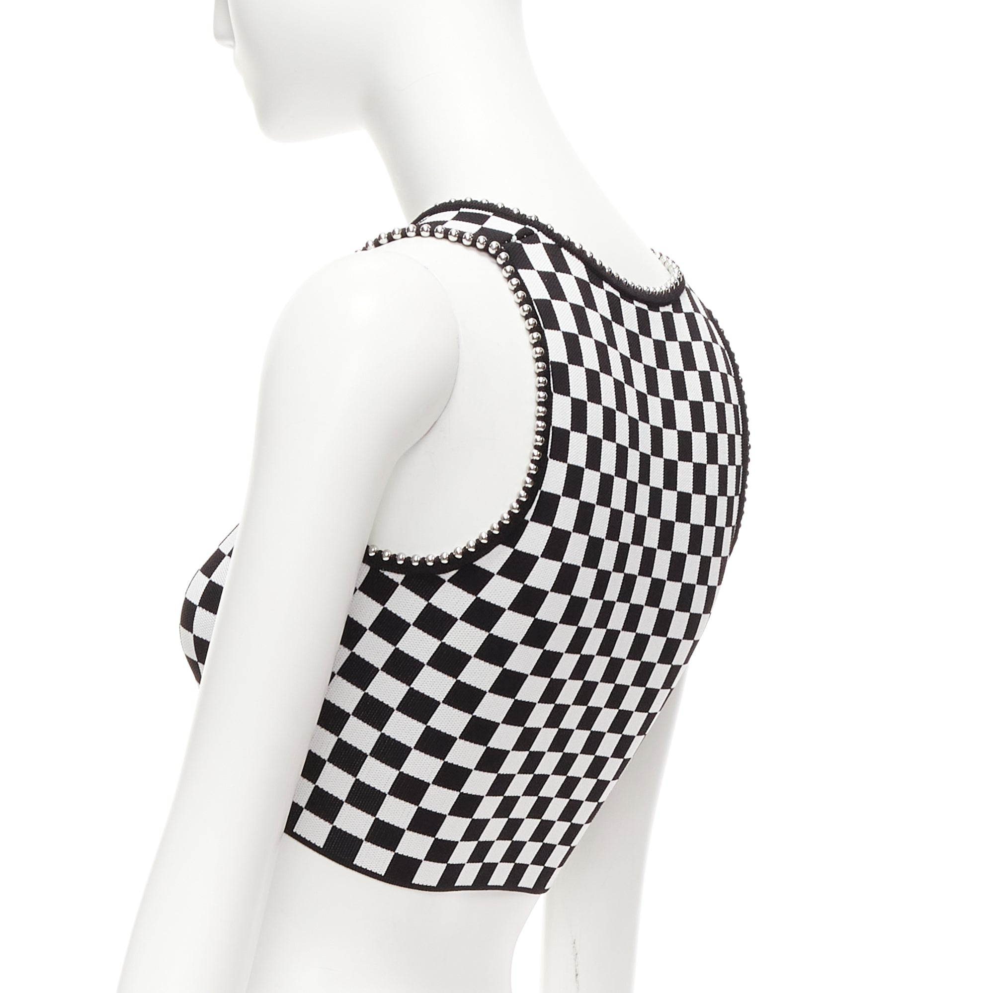 Alexander Wang Checker Studded Bra - Detail 1
