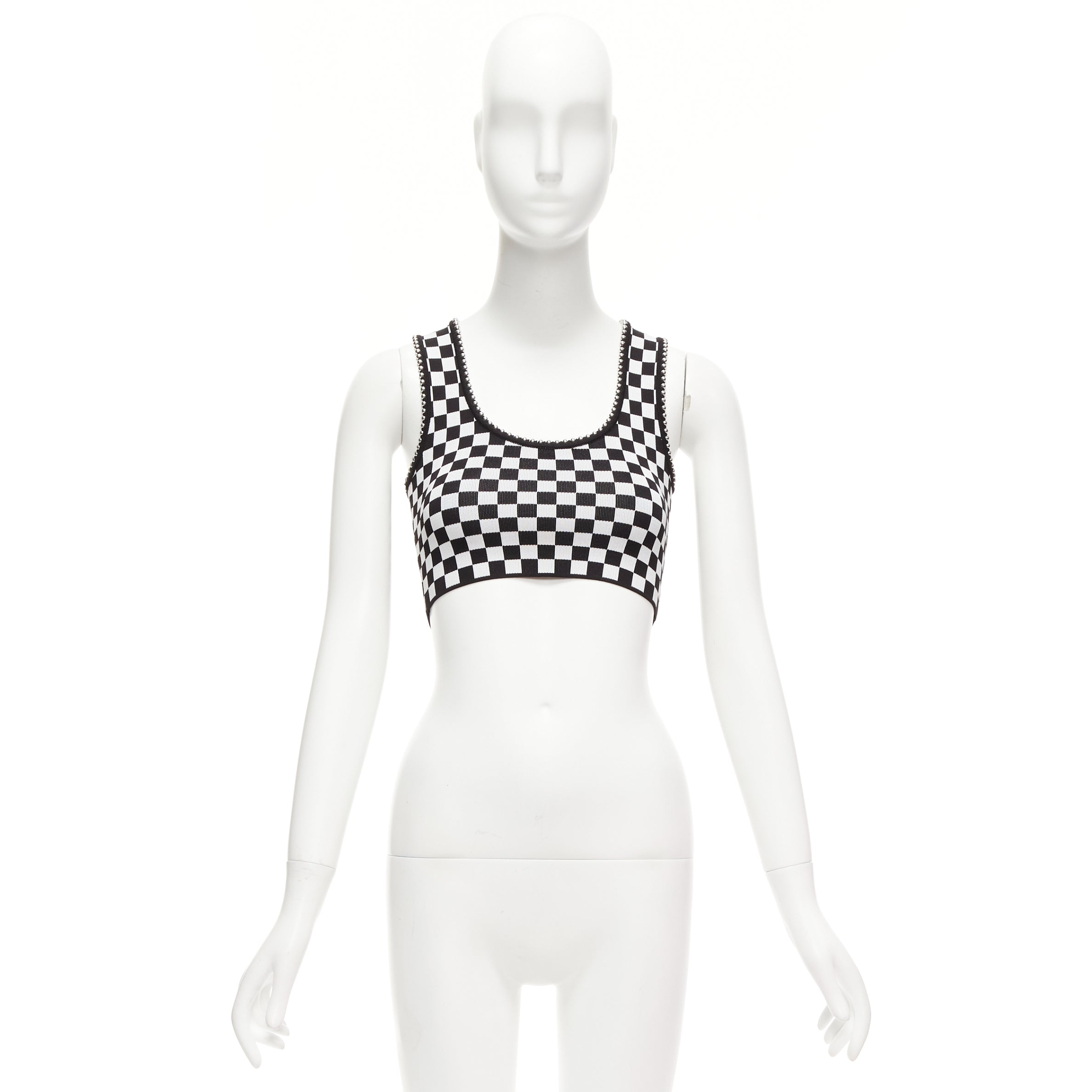 Alexander Wang Checker Studded Bra - Image 11