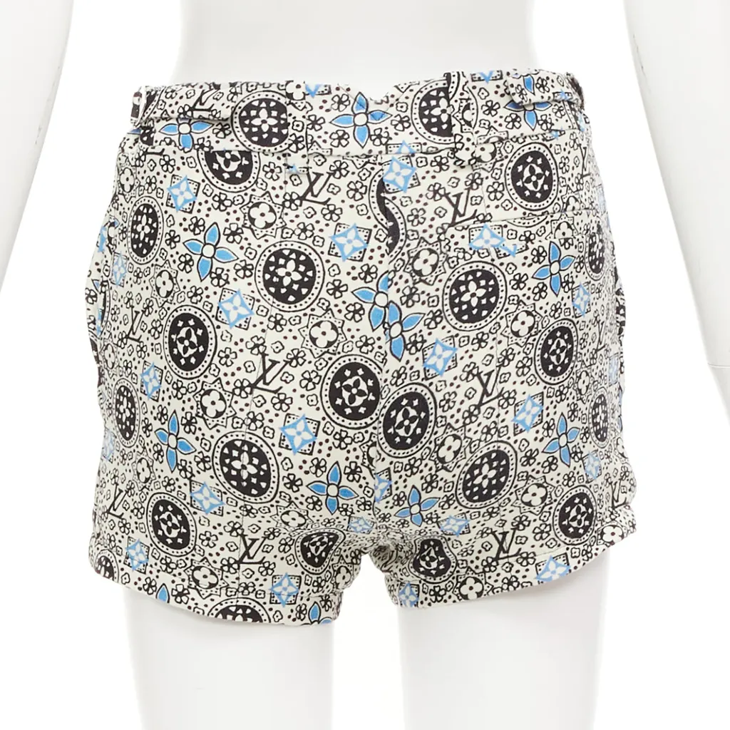 Louis Vuitton Floral Shorts Skirt Ecru Wool Very good - Box View