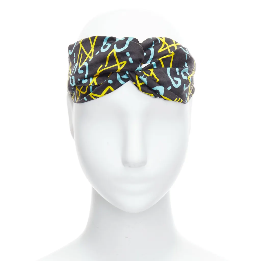 Gucci Silk Twist Headband Black Good - Front View