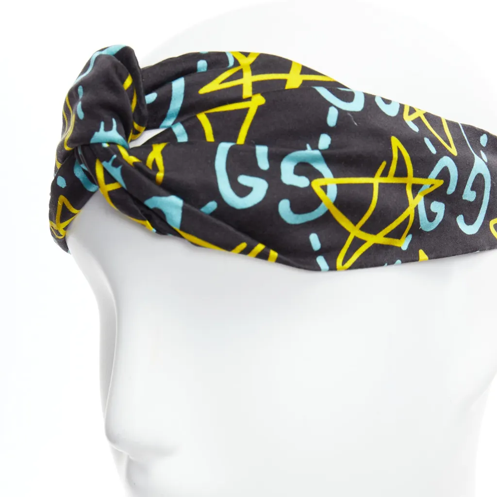 Gucci Silk Twist Headband Black Good - Back View