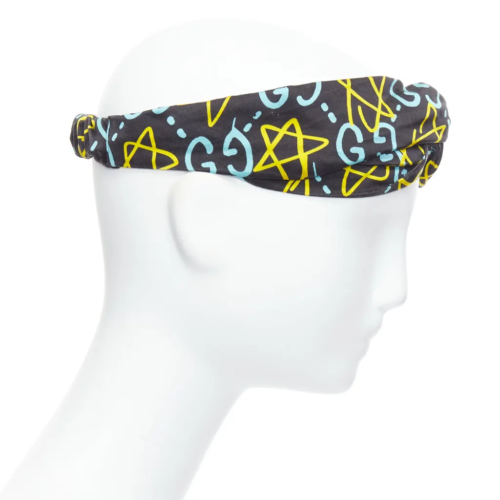 Gucci Silk Twist Headband Black Good - Model View