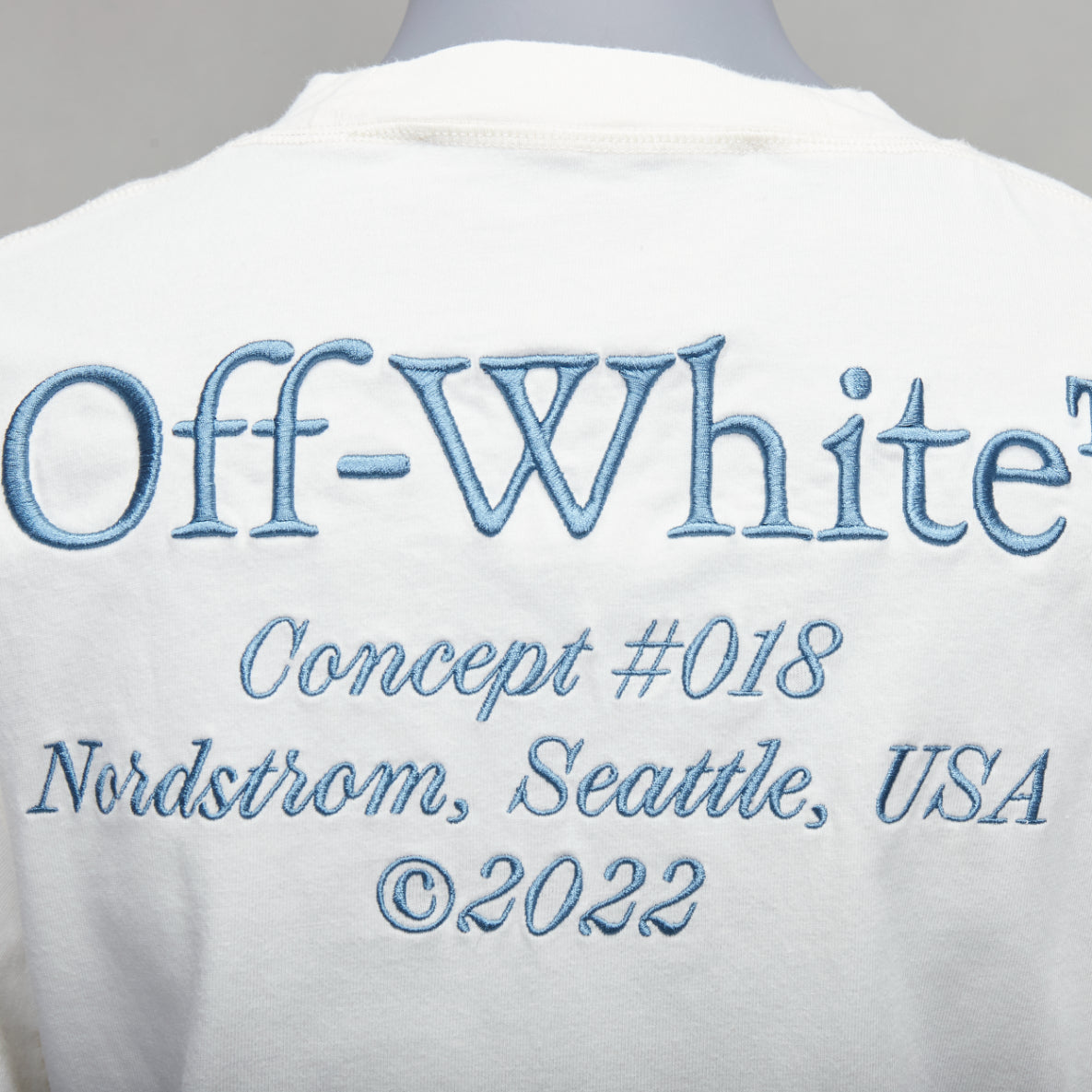 Off-white Embroidered Logo Tee - Back view