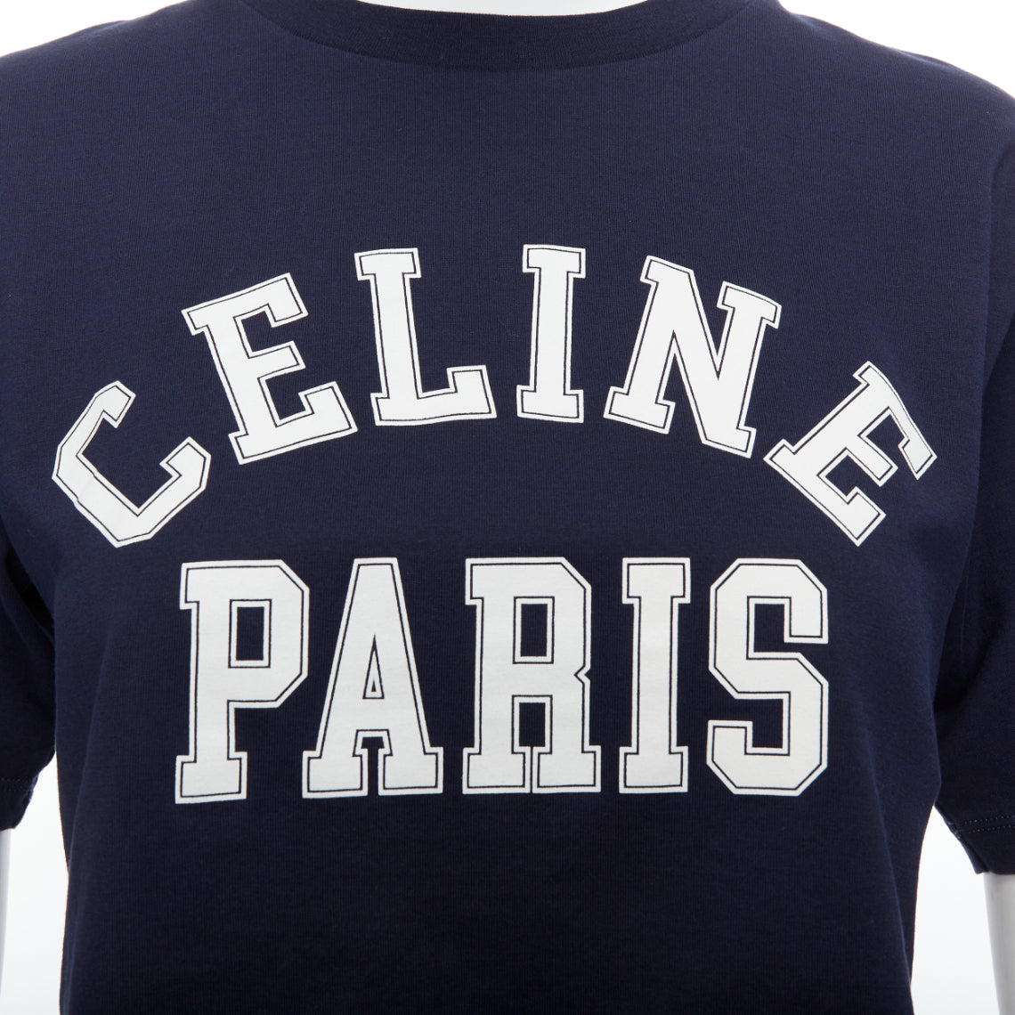 Celine Varsity Logo Crop Tee - Back view
