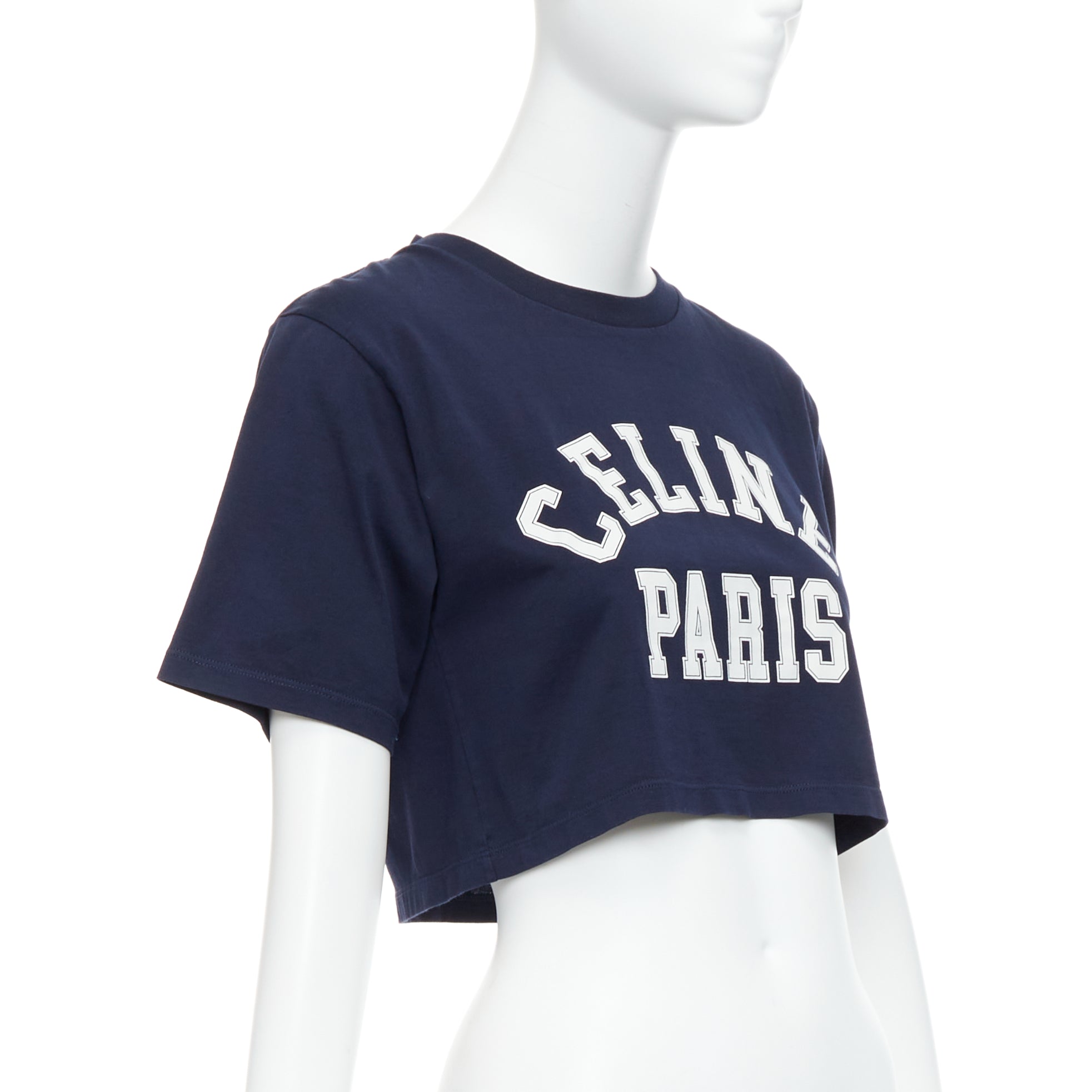 Celine Varsity Logo Crop Tee - Image 6