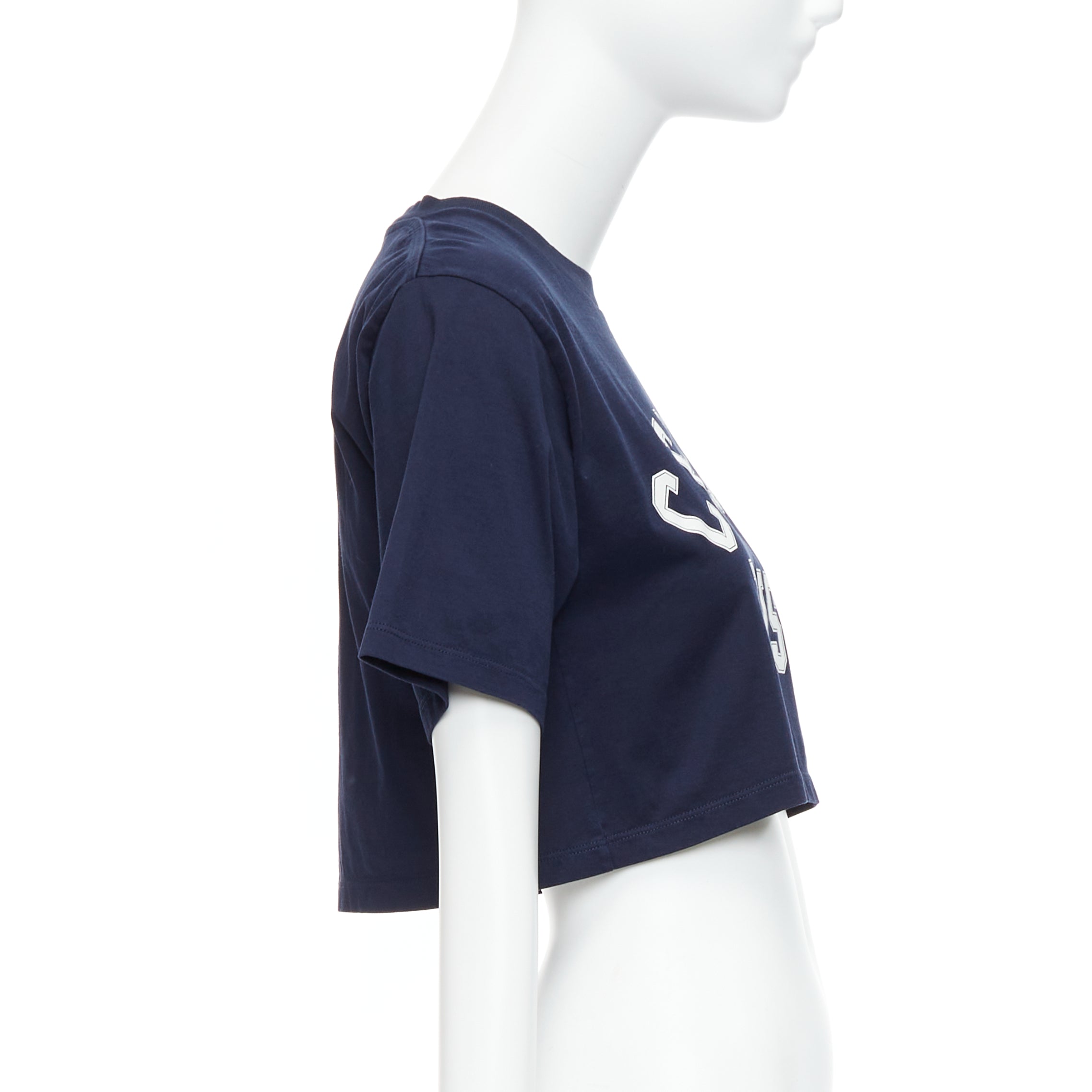 Celine Varsity Logo Crop Tee - 4