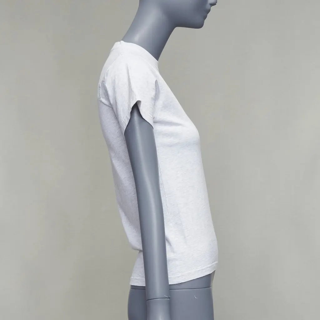 Balenciaga Logo Embroidery Tee Grey Cotton Very good - Box View