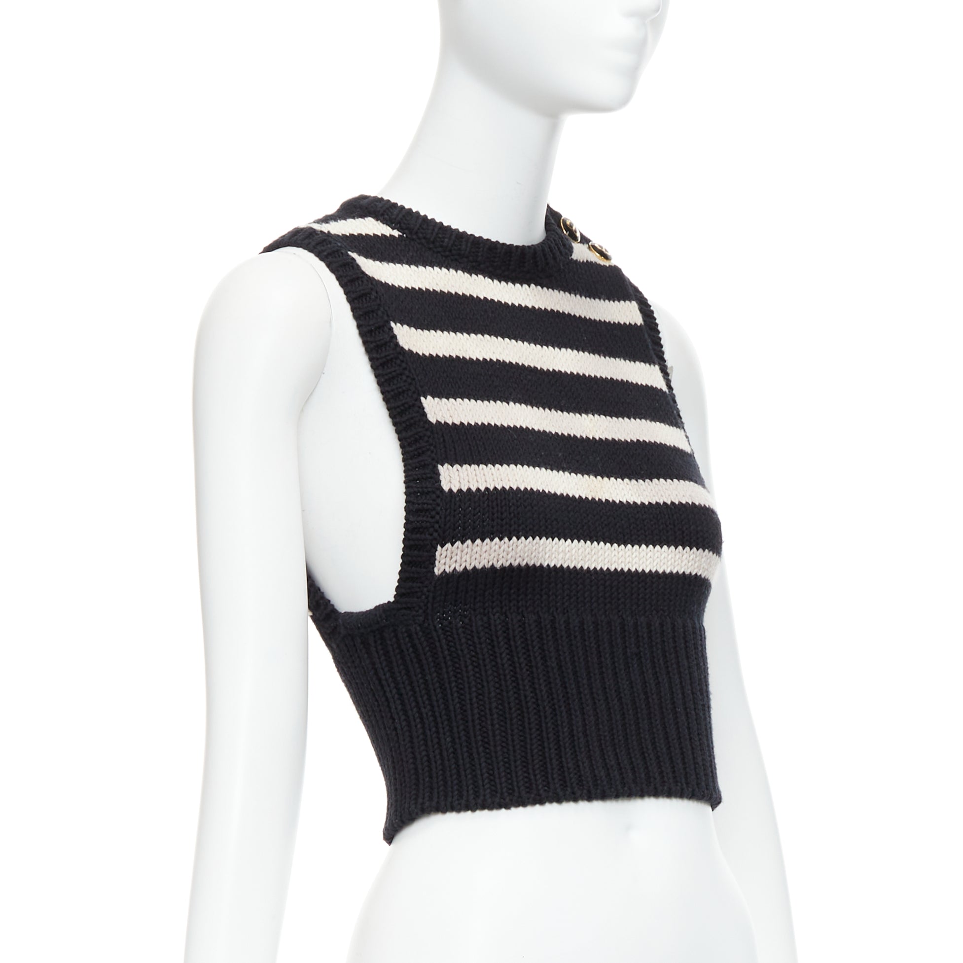 Dior Striped Button Vest - Image 6