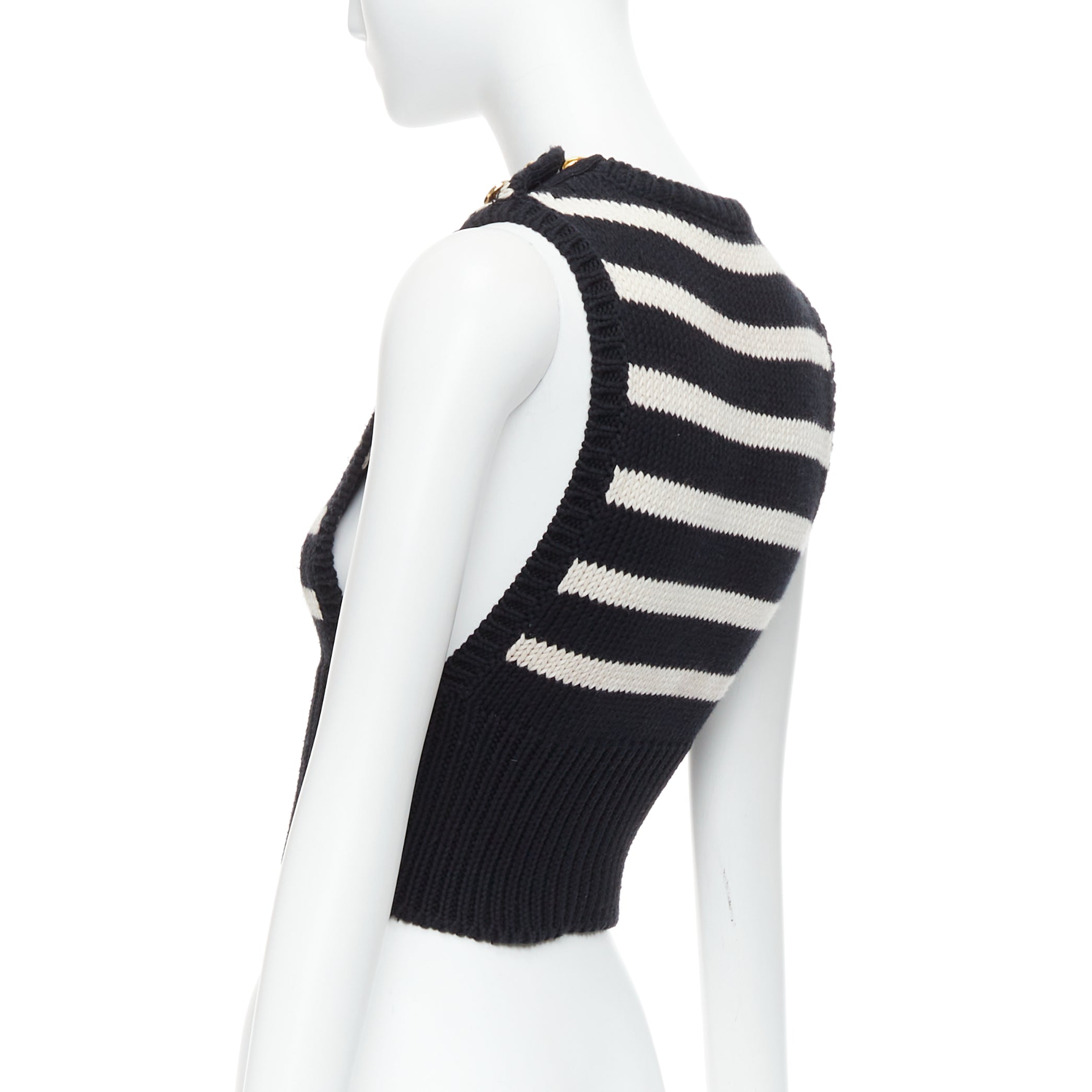Dior Striped Button Vest - Detail 1