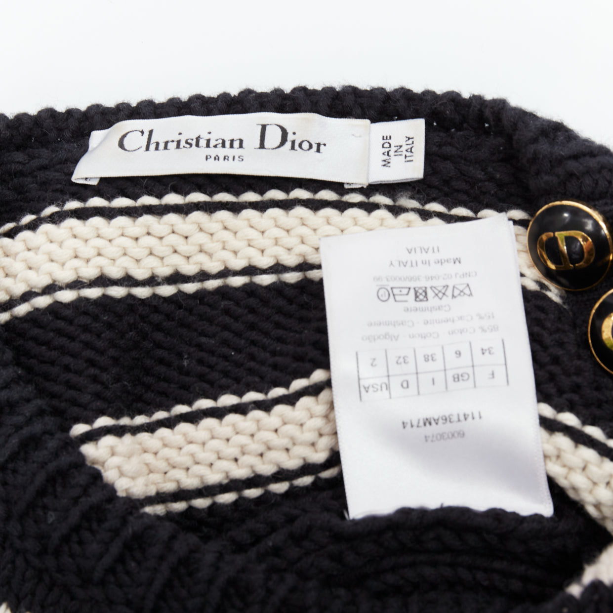 Dior Striped Button Vest - Image 10