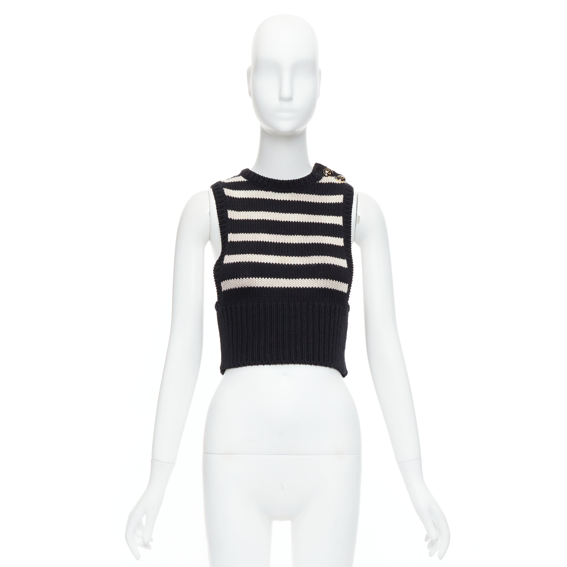 Dior Striped Button Vest - Image 11