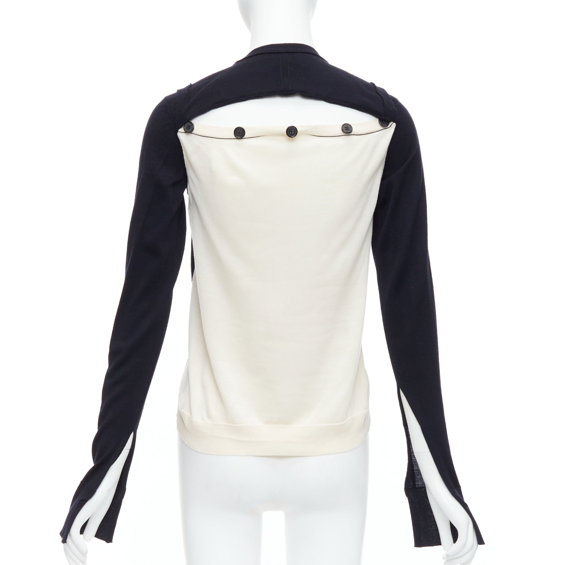 Celine Panelled Button Sweater